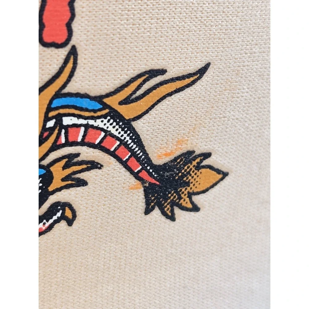 Feast Coffee‎ Redding CA Dragon Trucker Hat Beige Mesh Snapback OTTO Cap